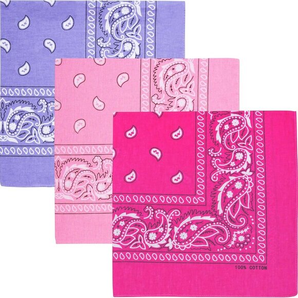 100% Cotton Large Bandanas for Men and Women, 22 Inch Paisley Bandana with Multi - Picture 1 of 8